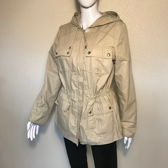 michael kors jacket hooded drawstring anorak